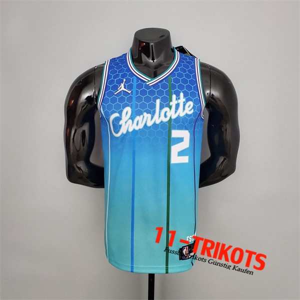Charlotte Hornets (Ball #2) NBA Trikots 2022 Blau City Edition