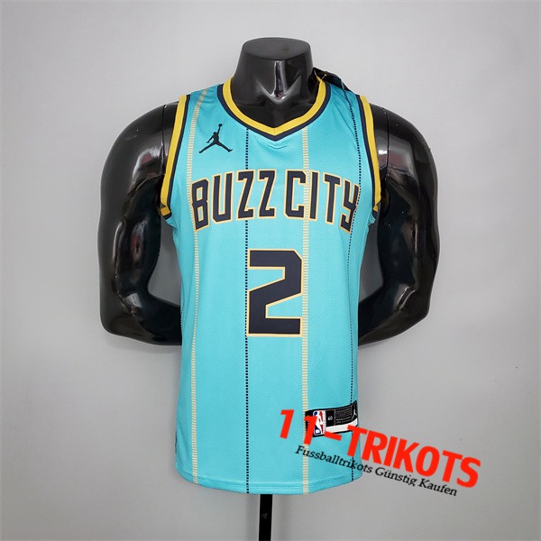 Neues Charlotte Hornets (Ball #2) NBA Trikots Grün