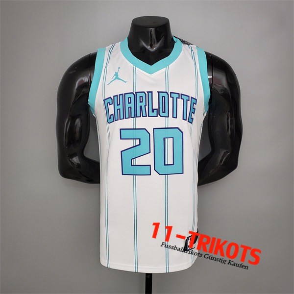 Neues Charlotte Hornets (Hayward #20) NBA Trikots Weiß