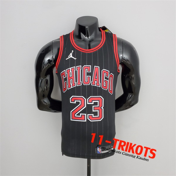 Chicago Bulls (Jordan #23) NBA Trikots Schwarz 75th Anniversary