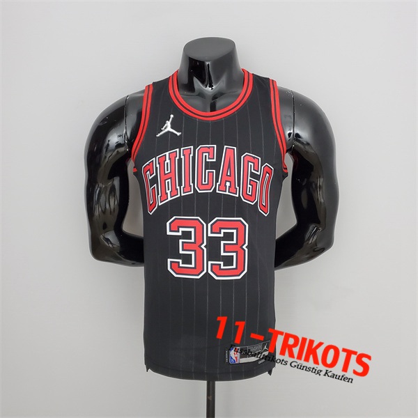 Chicago Bulls (Pippen #33) NBA Trikots Schwarz 75th Anniversary