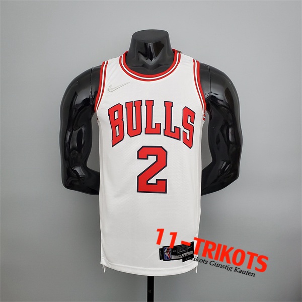 Chicago Bulls (Ball #2) NBA Trikots Weiß 75th Anniversary