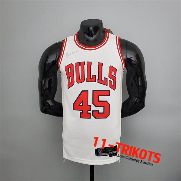 Chicago Bulls (Jordan #45) NBA Trikots Weiß 75th Anniversary