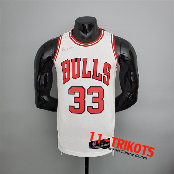Chicago Bulls (Pippen #33) NBA Trikots Weiß 75th Anniversary