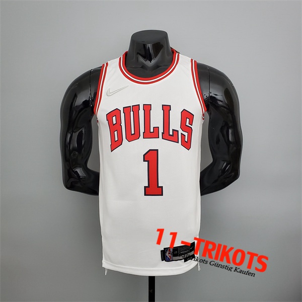 Chicago Bulls (Rosa #1) NBA Trikots Weiß 75th Anniversary
