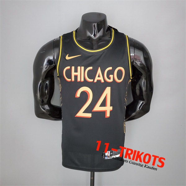 Chicago Bulls (Markkanen #24) NBA Trikots Schwarz Team City Edition