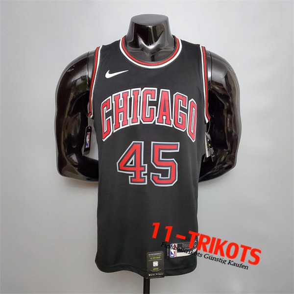 Chicago Bulls (Jordan #45) NBA Trikots Schwarz