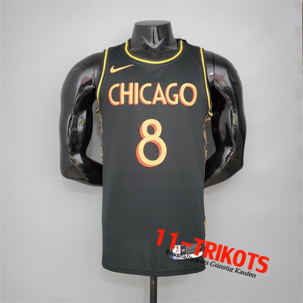 Neues Chicago Bulls (Lavine #8) NBA Trikots Schwarz City Edition