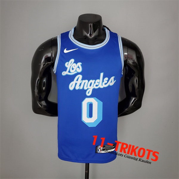 Los Angeles Lakers (Kuzma #0) NBA Trikots 2021 Retro Blau