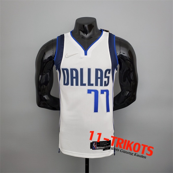 Dallas Mavericks (Doncic #77) NBA Trikots Weiß 75th Anniversary