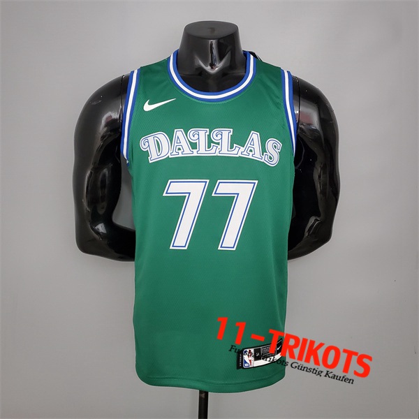 Dallas Mavericks (Doncic #77) NBA Trikots Retro Grün