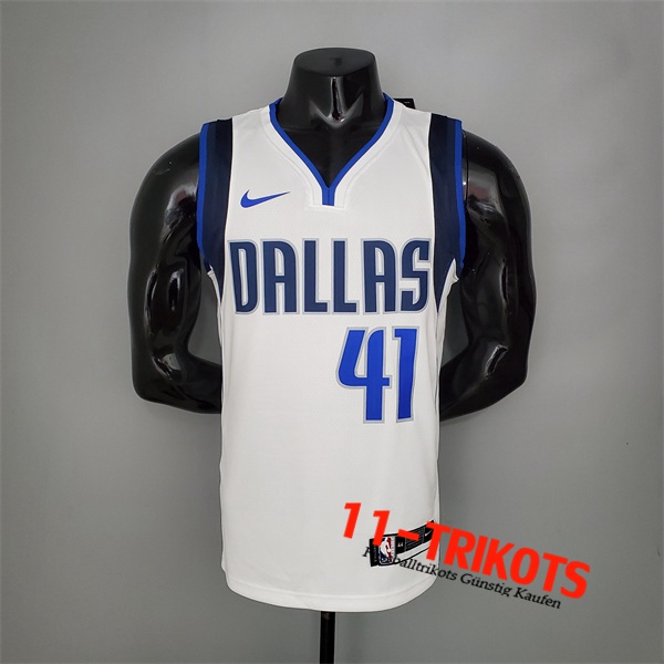 Dallas Mavericks (Nowitzki #41) NBA Heimtrikot Weiß