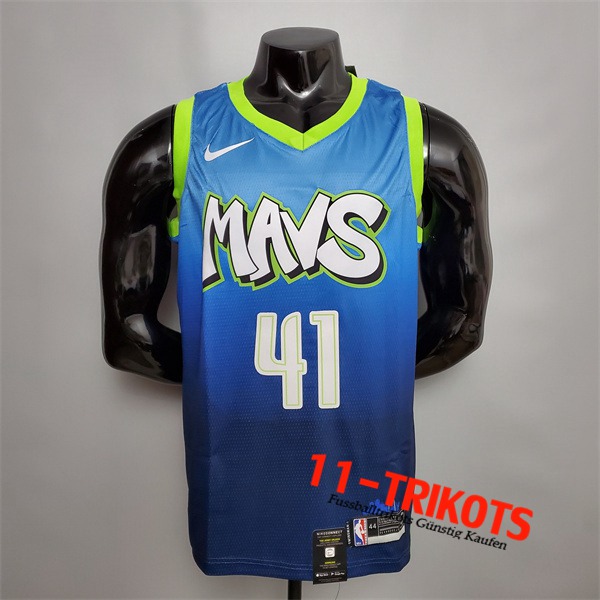 Dallas Mavericks (Nowitzki #41) NBA Trikots Blau Idol