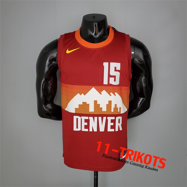 Denver Nuggets (Jokic #15) NBA Trikots 2021 Rot City Edition