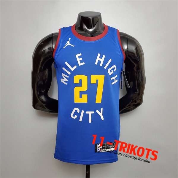 Neues Denver Nuggets (Murray #27) NBA Trikots Blau Theme Limited City Edition
