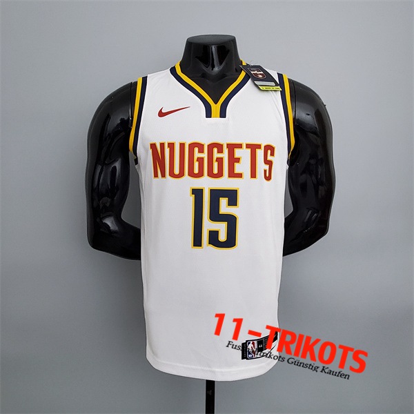 Denver Nuggets (Jokic #15) NBA Trikots Weiß Limited