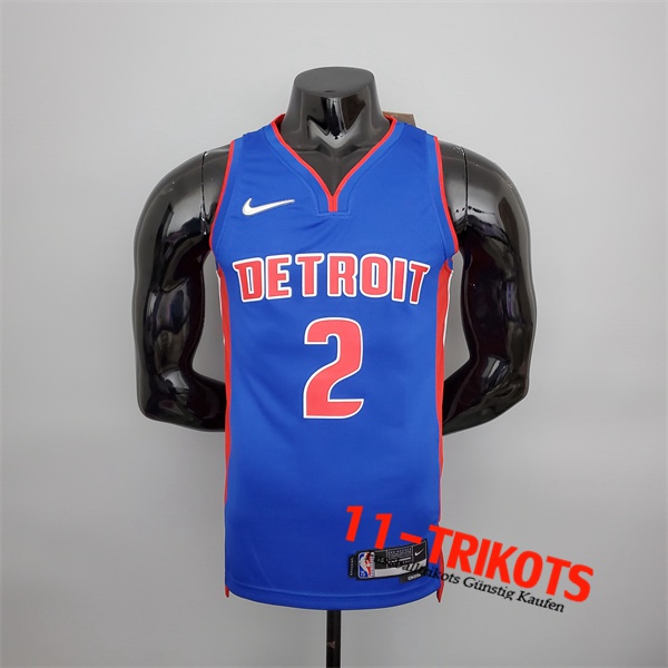 Detroit Pistons (Cunningham #2) NBA Trikots Blau 75th Anniversary