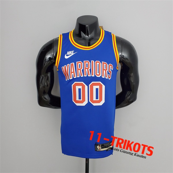 Golden State Warriors (Cuminga #00) NBA Trikots Blau Retro 75th Anniversary