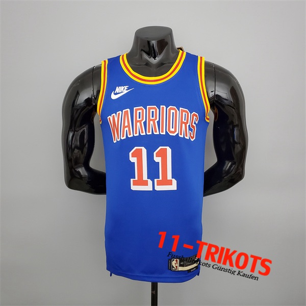 Golden State Warriors (Thompson #11) NBA Trikots Blau Retro 75th Anniversary
