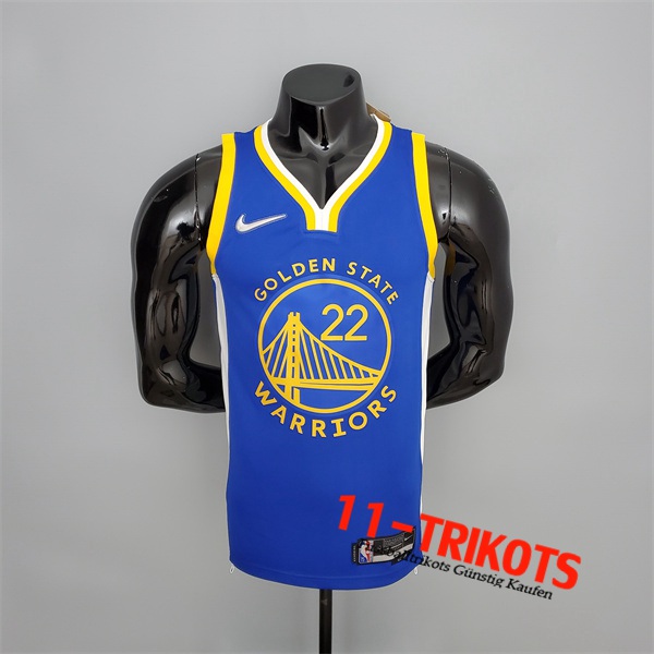 Golden State Warriors (Wiggins #22) NBA Trikots Blau 75th Anniversary