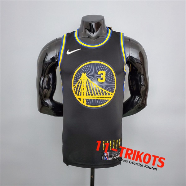 Golden State Warriors (Poole #3) NBA Trikots Schwarz 75th Anniversary City Edition