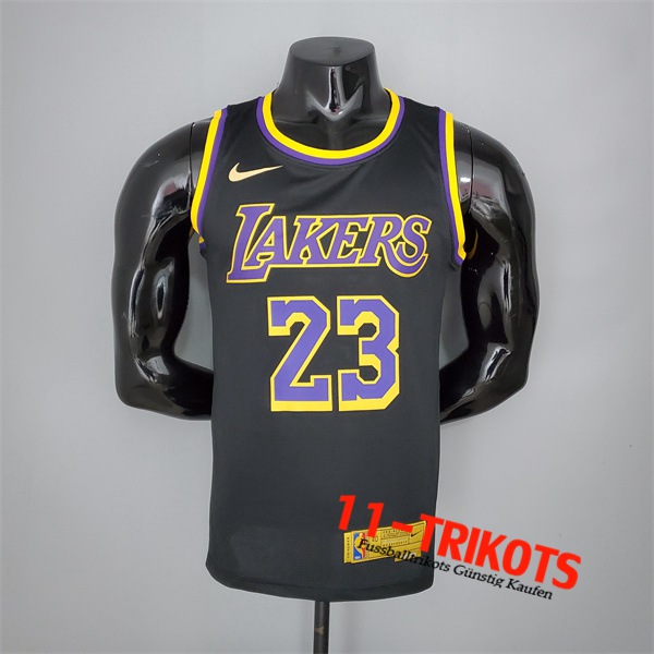 Los Angeles Lakers (Ames #23) NBA Trikots 2021 Schwarz Bonus Edition