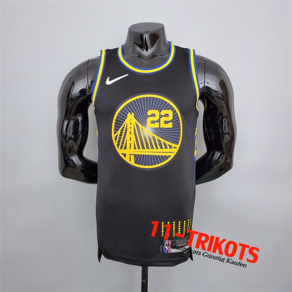 Golden State Warriors (Wiggins #22) NBA Trikots Schwarz 75th Anniversary City Edition