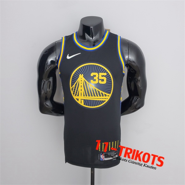 Golden State Warriors (Durant #35) NBA Trikots 2022 Schwarz City Edition