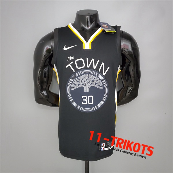 Golden State Warriors (Curry #30) NBA Trikots Schwarz