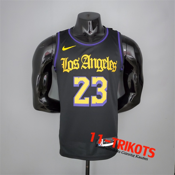 Los Angeles Lakers (James #23) NBA Trikots 2021 Schwarz