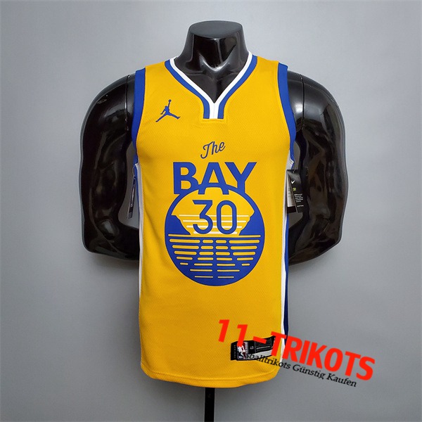 Neues Golden State Warriors (Curry #30) NBA Trikots Gelb