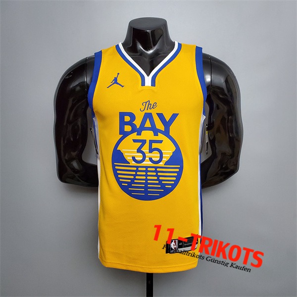 Neues Golden State Warriors (Durant #35) NBA Trikots Gelb