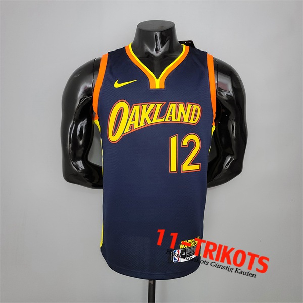 Neues Golden State Warriors (Oubre Jr.#12) NBA Trikots Schwarz