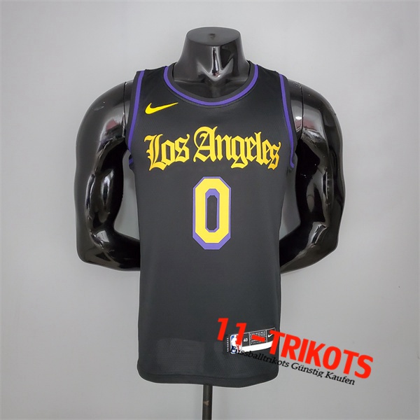 Los Angeles Lakers (Kuzma #0) NBA Trikots 2021 Schwarz