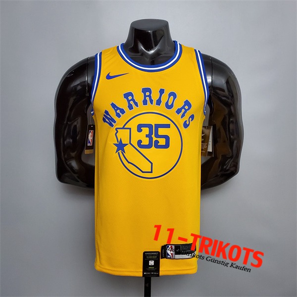 Golden State Warriors (Durant #35) NBA Trikots Gelb Retro Version