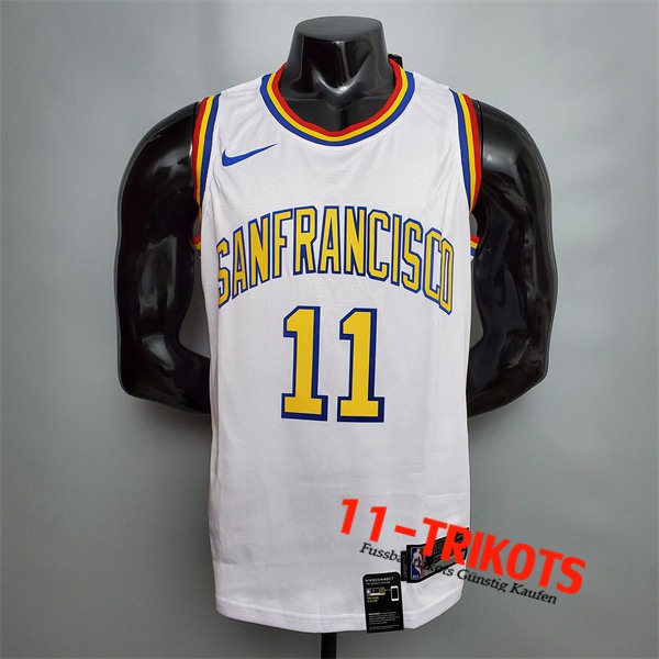 Golden State Warriors (Thompson #11) NBA Trikots Retro Weiß