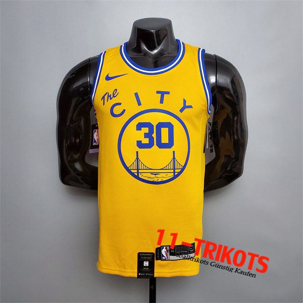 Golden State Warriors (Curry #30) NBA Trikots Gelb Tram Version