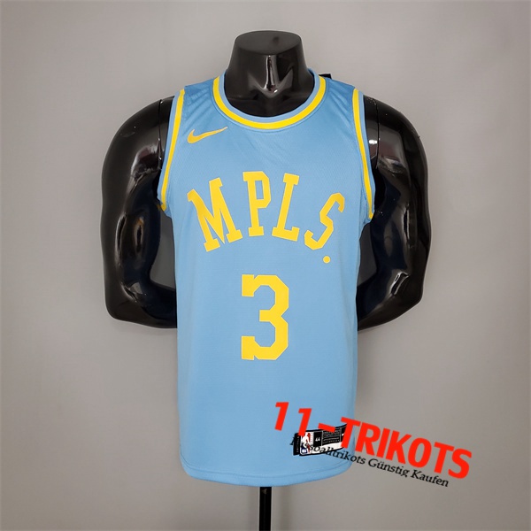 Los Angeles Lakers (Davis #3) NBA Trikots 2021 Blau Minneapolis Edition