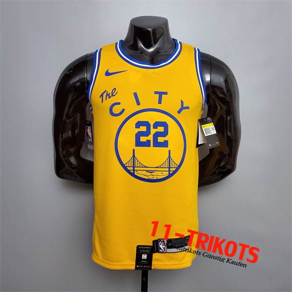 Golden State Warriors (Wiggins #22) NBA Trikots Gelb Tram Version