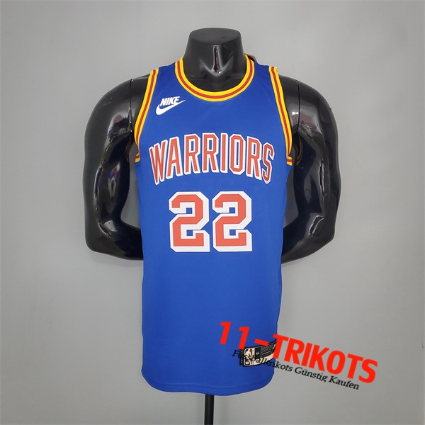 Golden State Warriors (Wiggins #22) NBA Trikots Blau 75th Anniversary