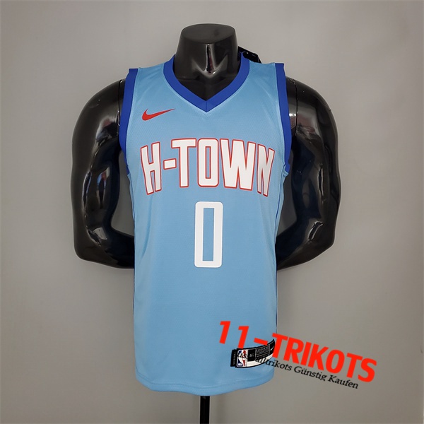 Houston Rockets (Westbrook #0) NBA Trikots 2021 Blau City Edition