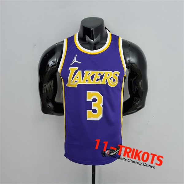 Los Angeles Lakers (Davis #3) NBA Trikots Violett 75th Anniversary