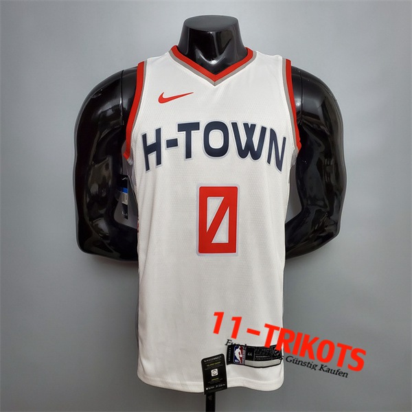 Houston Rockets (Westbrook #0) NBA Trikots Weiß City Edition
