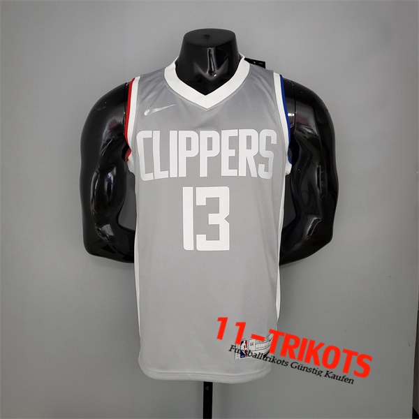 Los Angeles Clippers (George# 13) NBA Trikots 2021 Grau Bonus Edition