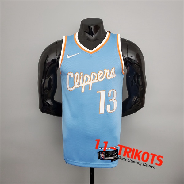 Los Angeles Clippers (George #13) NBA Trikots 2022 Season Blau City Edition