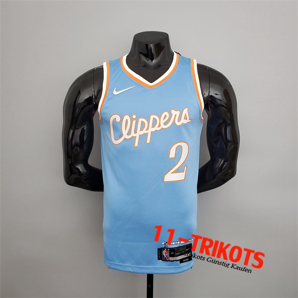 Los Angeles Clippers (Leonard #2) NBA Trikots 2022 Season Blau City Edition