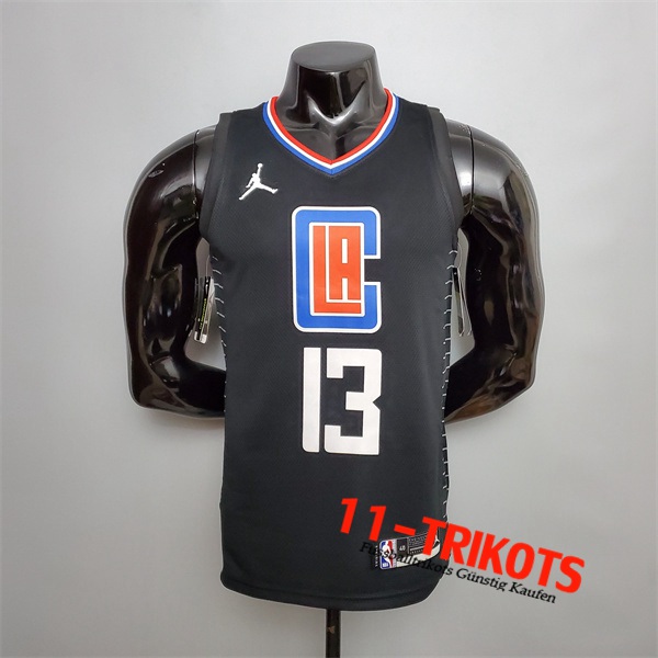 Neues Los Angeles Clippers (George #13) NBA Trikots Schwarz Theme Limited City Edition