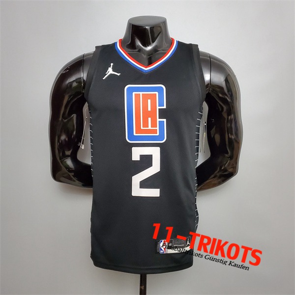 Neues Los Angeles Clippers (Leonard #2) NBA Trikots Schwarz Theme Limited City Edition