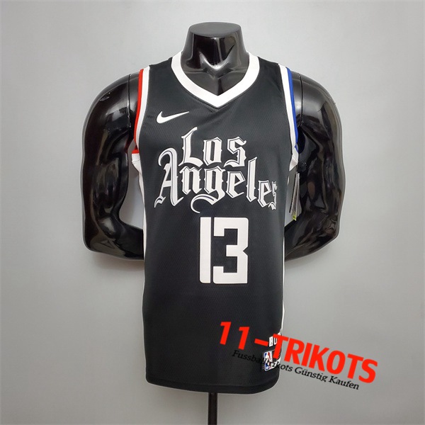 Neues Los Angeles Clippers (George #13) NBA Trikots Schwarz