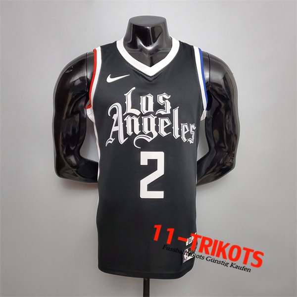 Neues Los Angeles Clippers (Leonard #2) NBA Trikots Schwarz